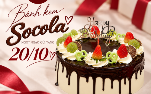 Bánh kem socola 20/10 – khi món quà nhỏ thay lời yêu thương