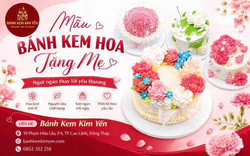 Xu hướng bánh kem hoa tặng mẹ được yêu thích hiện nay