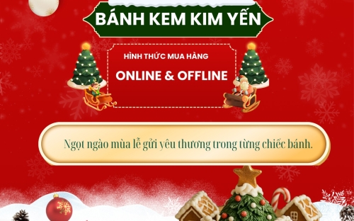 Top mẫu bánh kem chào mừng tháng 12 – Giáng Sinh rực rỡ tại Bánh Kem Kim Yến Cao Lãnh