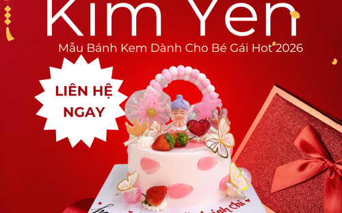 Xu hướng bánh kem dành cho bé gái hot 2026