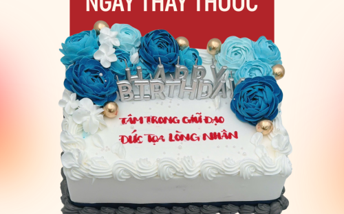 Mẫu bánh kem tặng ngày Thầy thuốc tại cửa hàng bánh kem Kim Yến Đồng Tháp