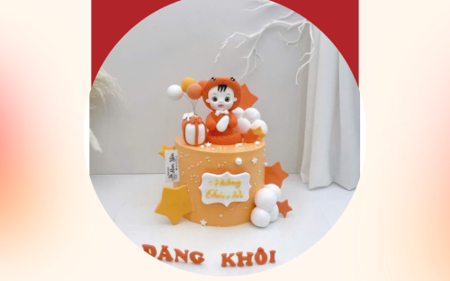 Bánh Kem Thôi Nôi - Đầy Tháng Tone Cam Đẹp Cho Bé | Xu Hướng Được Nhiều Gia Đình Lựa Chọn