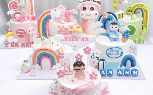 BÁNH KEM THÔI NÔI TUỔI TỴ TONE XANH DƯƠNG – XU HƯỚNG NỔI BẬT 2026