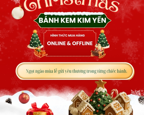 Top mẫu bánh kem chào mừng tháng 12 – Giáng Sinh rực rỡ tại Bánh Kem Kim Yến Cao Lãnh
