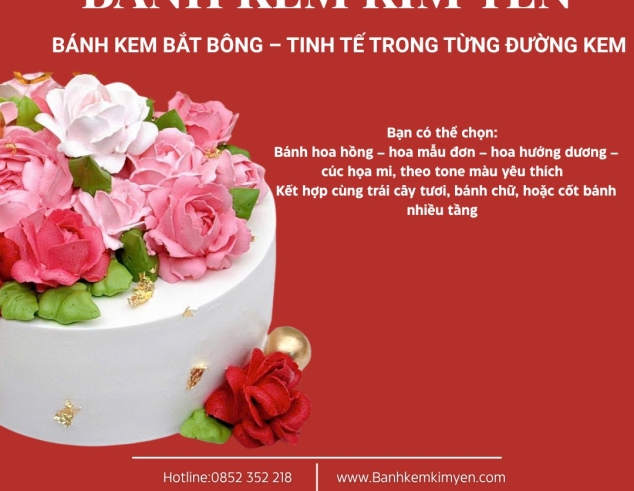 Bánh Kem Bắt Bông – Nghệ Thuật Ngọt Ngào Chinh Phục Mọi Trái Tim