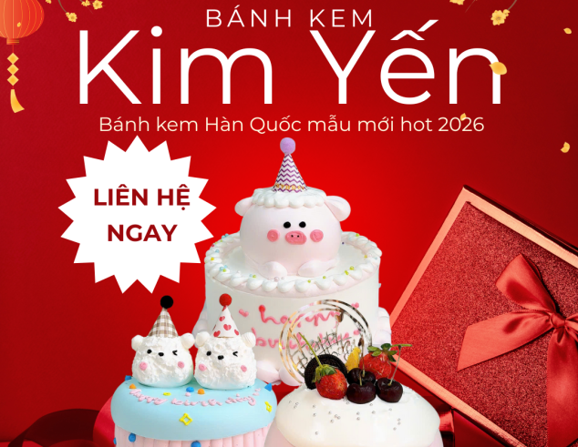 Xu hướng bánh kem Hàn Quốc 2026 được yêu thích