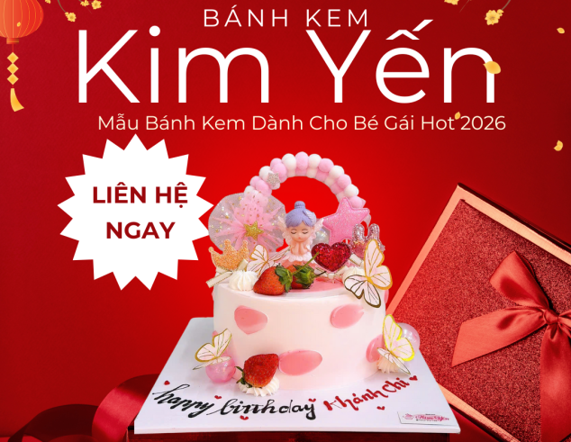 Xu hướng bánh kem dành cho bé gái hot 2026