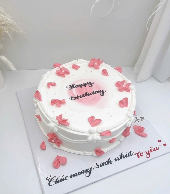 Bánh kem tặng mẹ yêu mẫu xinh tone hồng 