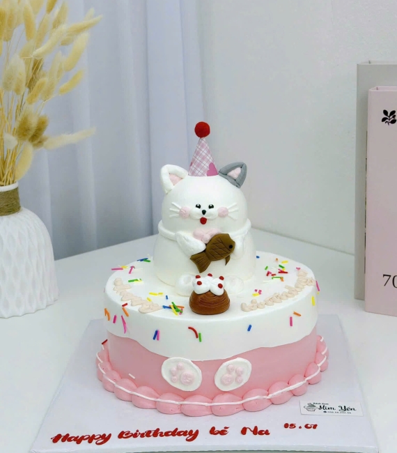 Bánh kem hàn quốc hot hiện nay tone hồng ngọt ngào 