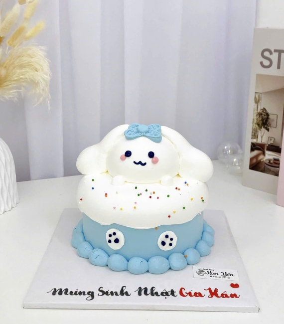 Bánh kem hàn quốc tone xanh hot hiện nay 