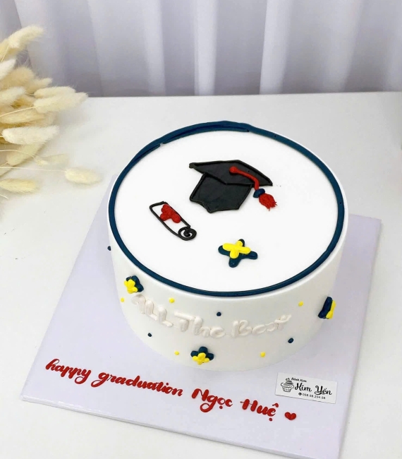 Bánh kem hàn quốc vẻ hình chibi tốt nghiệp 