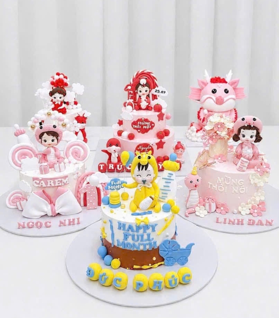 Tổng hợp mẫu bánh kem thôi nôi đầy tháng đep 2026