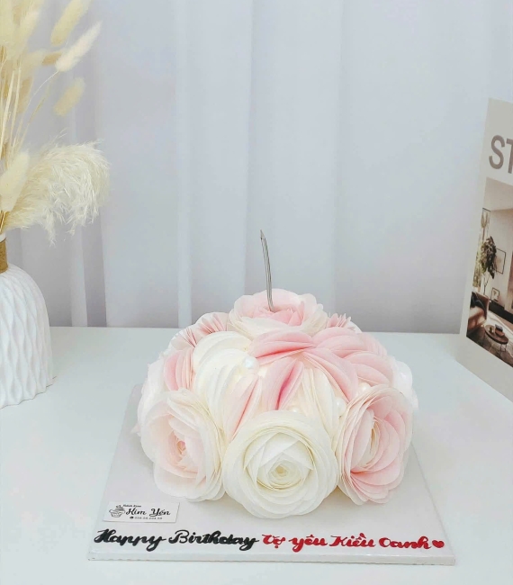 Bánh kem giấy gạo làm theo yêu cầu tặng nữ  hot