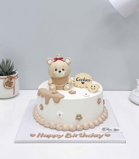 Bánh kem hàn quốc tone nâu siêu hot hiện nay 