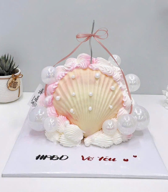 Bánh kem tặng sinh nhật vợ yêu mẫu bánh vỏ xò 