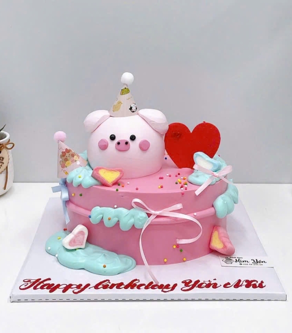 Bánh sinh nhật bé gái hot 2026 tone hồng pastel xinh