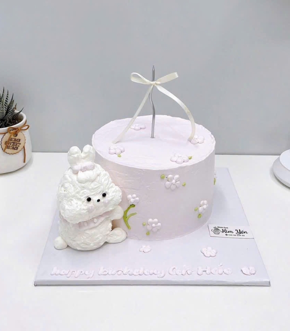 Bánh sinh nhật bé gái hot 2026 tone hồng pastel 