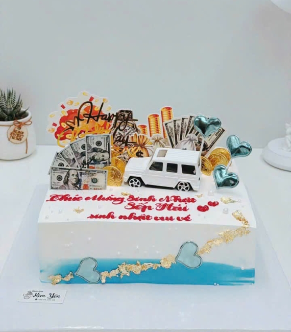 Bánh kem tặng nam mẫu bánh cao cấp hình vuông 