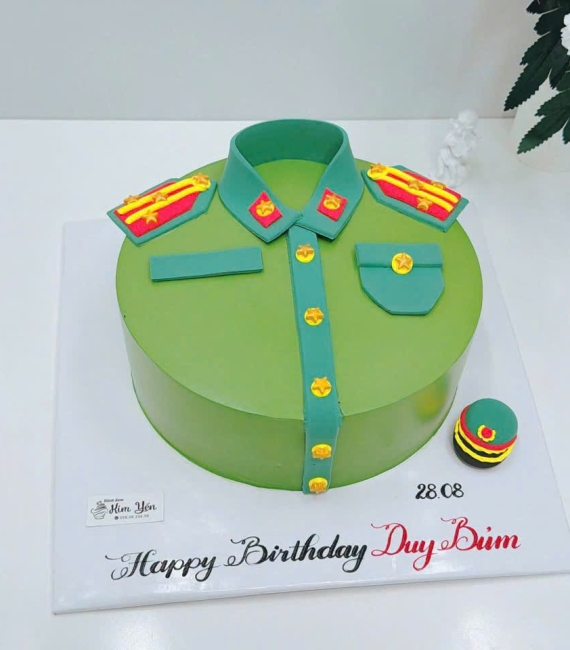 Bánh kem tặng nam mẫu công an làm theo yêu cầu 