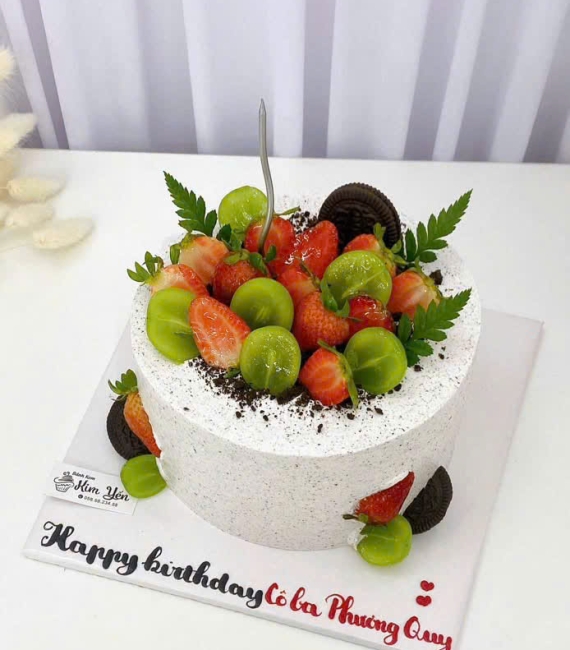 Bánh trái cây tặng nữ làm theo yêu cầu 