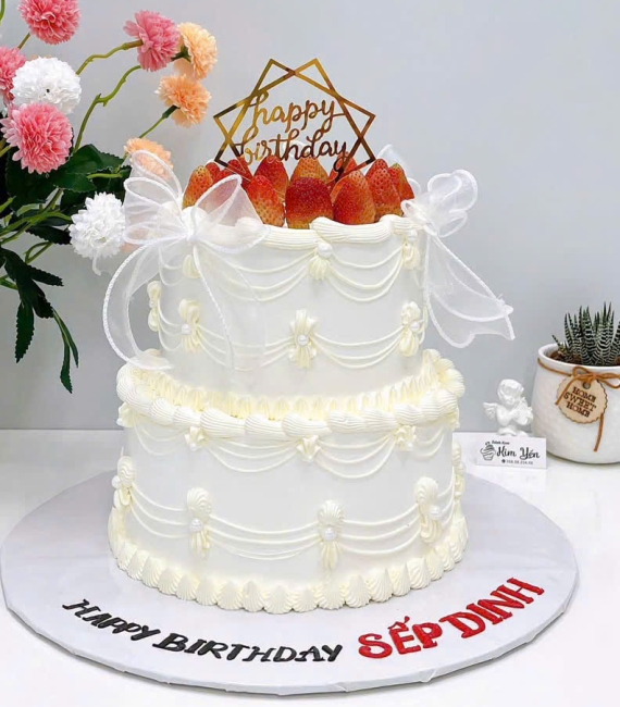 Bánh trái cây đẹp 2 tầng hot hiện nay 