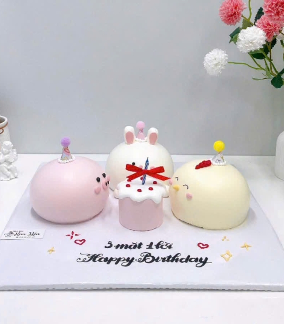 Bánh kem hàn quốc tặng 3 đứa bạn thân 