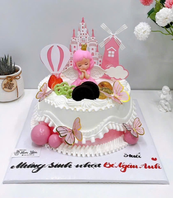 Bánh sinh nhật bé gái mẫu bánh lên 8 tuổi 