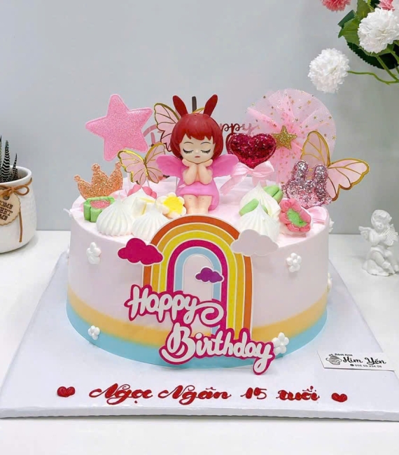 Bánh sinh nhật bé gái mẫu bánh lên 15 tuổi 