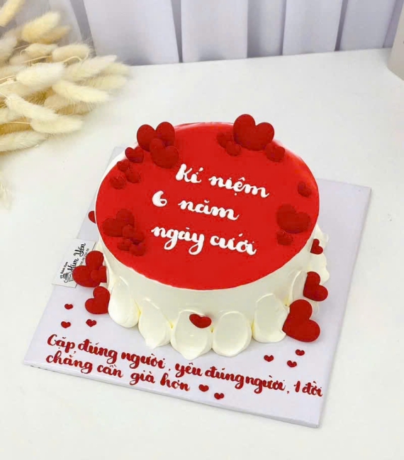 Bánh kem dành kỉ niệm 6 năm ngày cưới nhé 