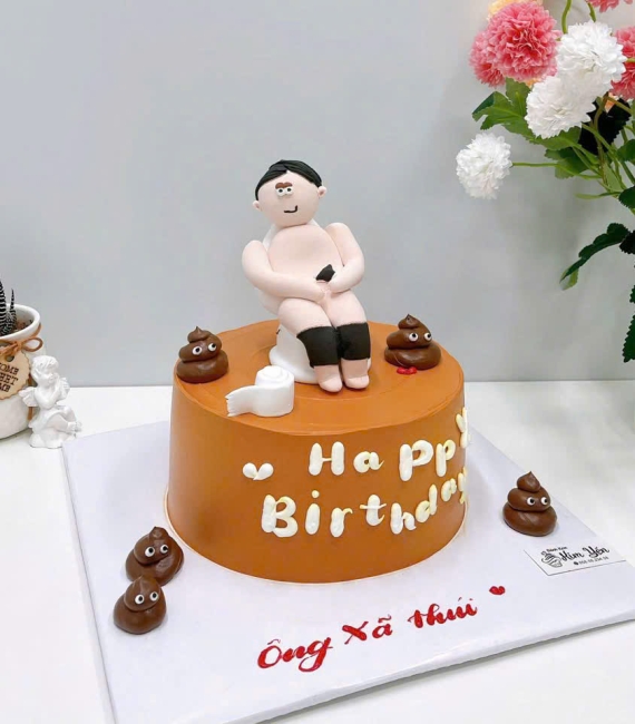 Bánh kem tặng ông xã thúi đáng yêu 