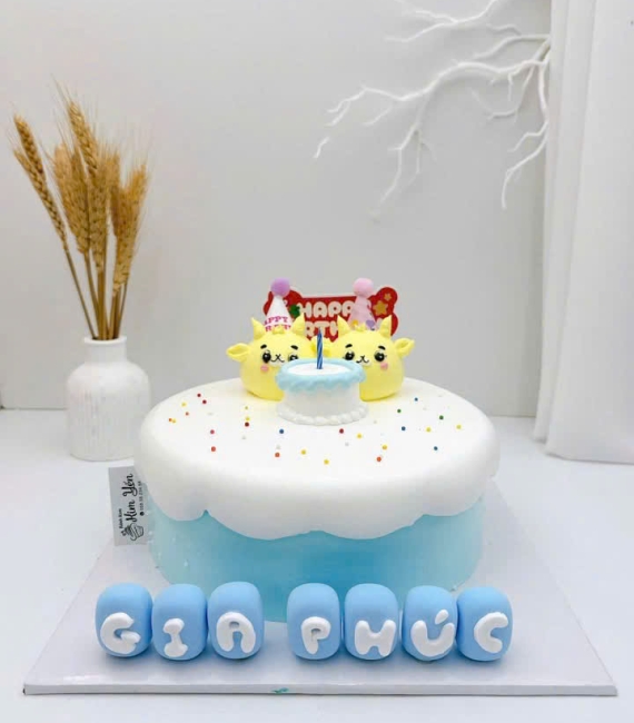 Bánh kem hàn quốc tặng bé trai hot 