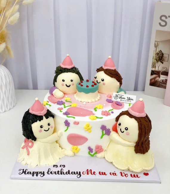 Bánh kem hàn quốc gia đình đáng yêu hot 