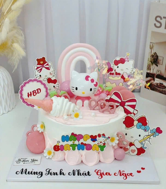 Bánh sinh nhật dành cho bé gái 3 tuổi làm theo yêu cầu 