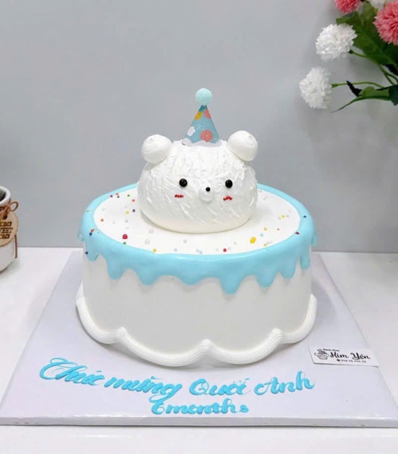 Bánh kem hàn quốc dành tone xanh dương siêu hot 