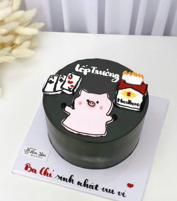 Bánh kem hàn quốc tone đen siêu hot 