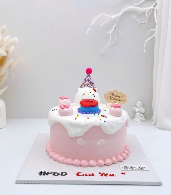Bánh kem hàn quốc tone hồng hot hiện nay 