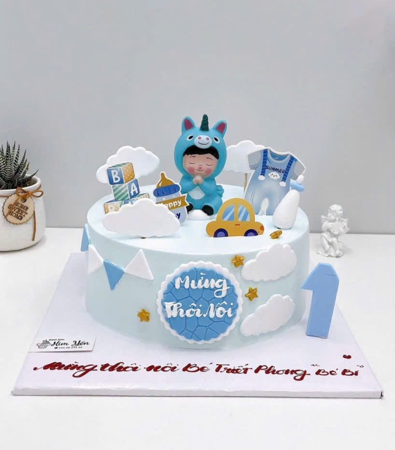 Mẫu bánh đẹp thôi nôi cho bé trai 