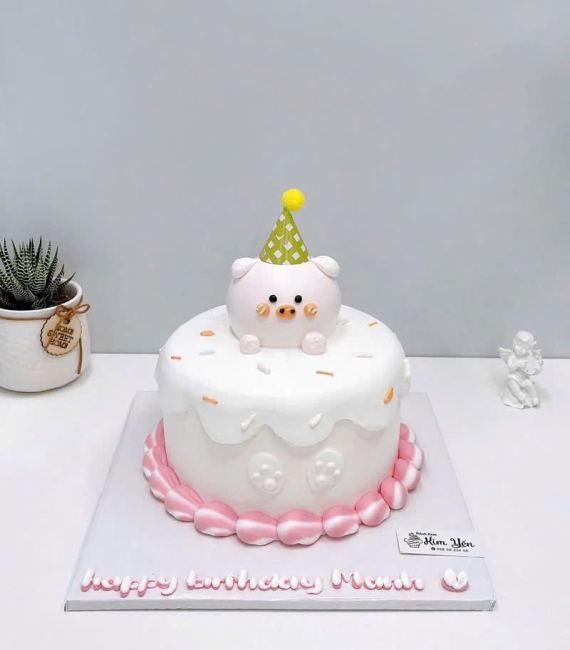 Bánh kem hàn quốc hot tone hồng 