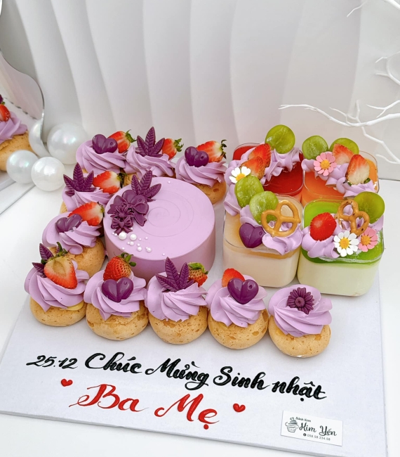 Bánh chúc mừng sinh ba mẹ