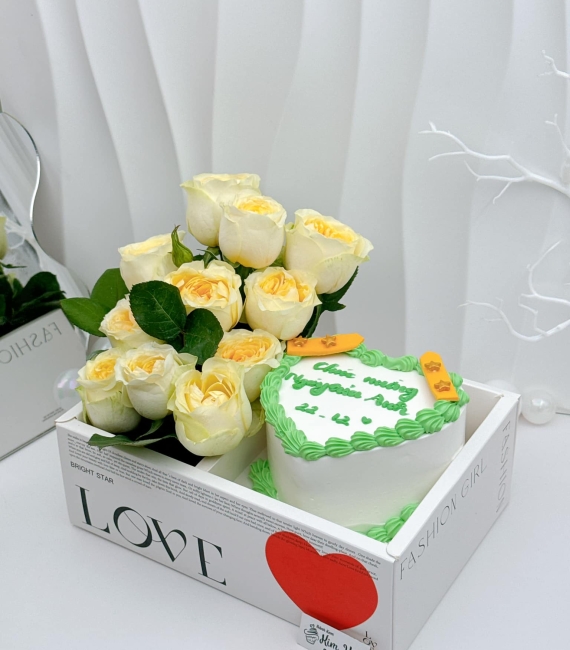 Sét bánh và hoa 02