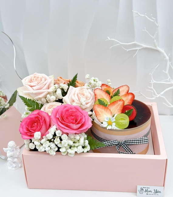 Sét bánh và hoa 01