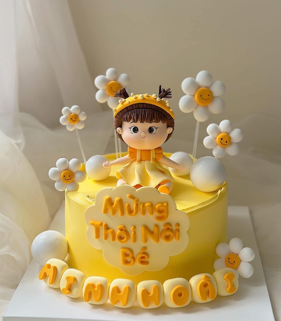 Bánh fondant thôi nôi Bé Con Siêu Nhí