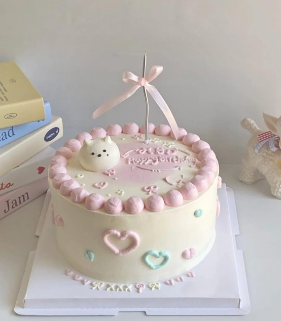 Bánh Kem Hàn Quốc  hồng dễ thương