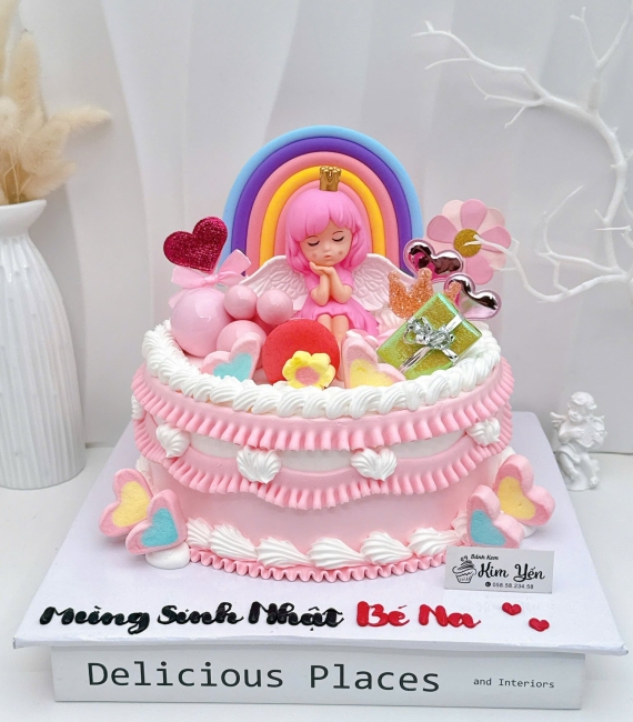 Bánh sinh nhật công chúa bảy sắc cầu vòng