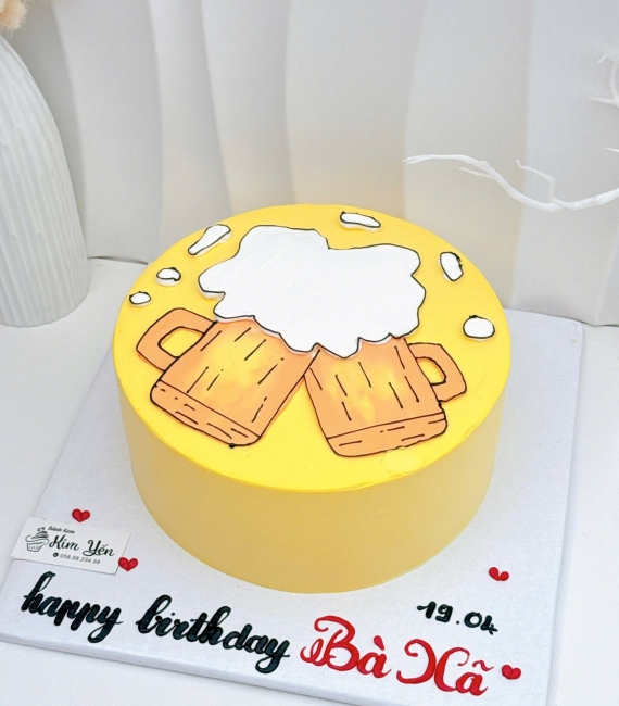  Bánh kem ly bia chúc mừng sinh nhật