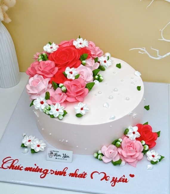 Bánh kem hoa hồng 