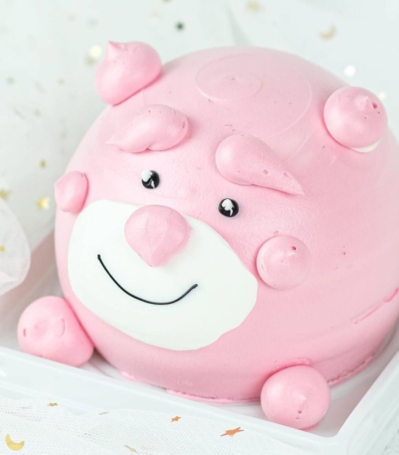  Bánh kem hàn quốc heo hồng