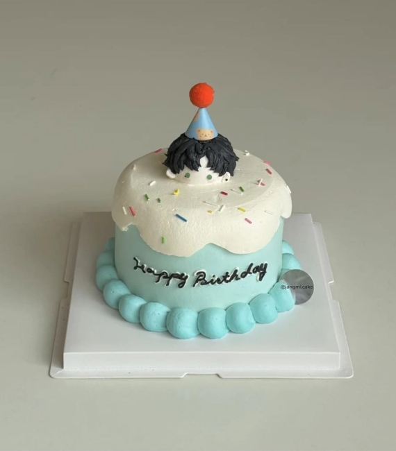  Bánh kem tone Xanh đáng yêu