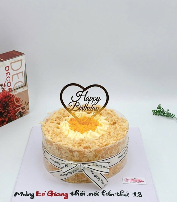 Mẫu bánh bông lan trứng muối làm thôi nôi