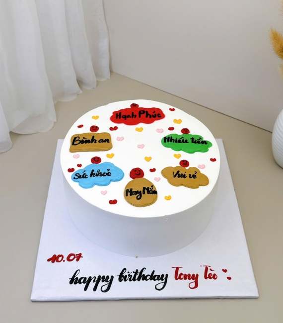 Bánh kem hàn quốc mini viết chữ chúc mừng